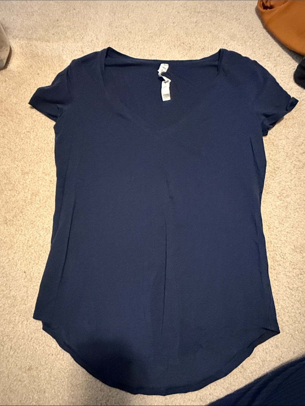 lululemon athletica Navy Short Sleeve V-Neck Tee